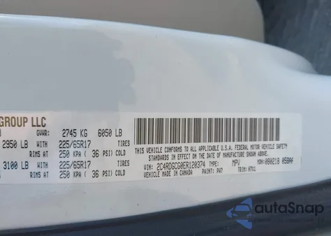 2014 Dodge Grand Caravan Sxt from USA, damaged, VIN 2C4RDGCG0ER120374